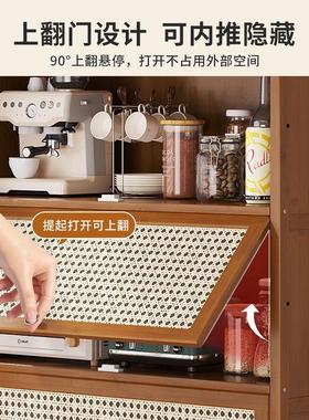厨柜房餐边收柜子咖啡机中酒柜古风整体橱客厅置物柜储物靠250513
