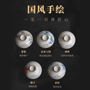 兮记玻璃盖碗茶杯单个高档手抓壶旅行具茶可携式装套泡PIR茶元专