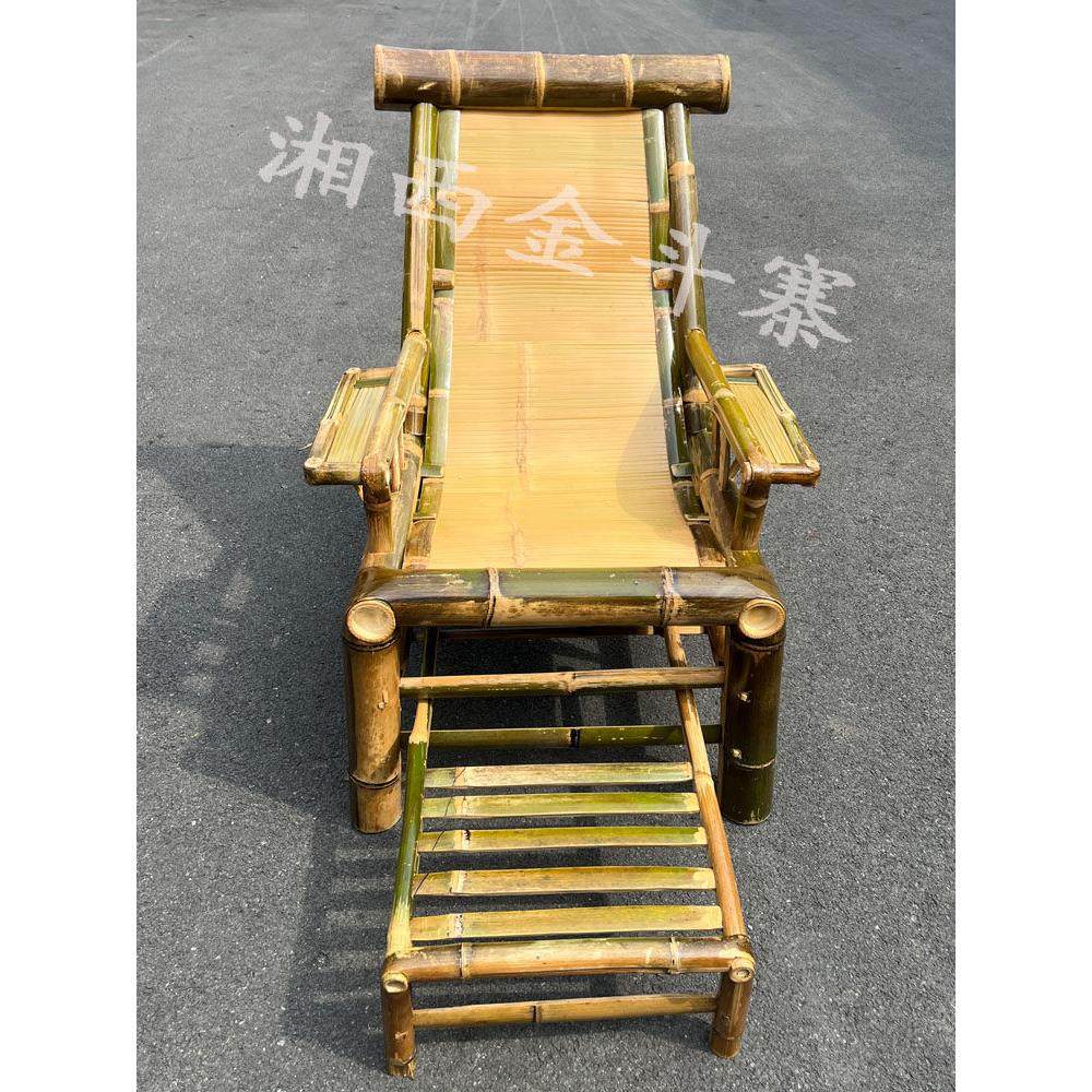 竹制小中大田躺椅老人椅送坐垫竹品椅子靠背椅竹沙发传统阳台园椅
