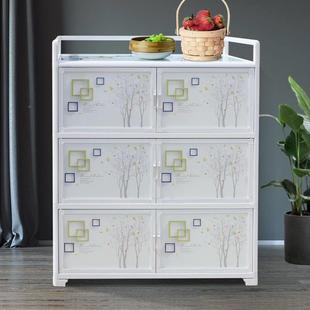 餐边柜厨房柜储物柜铝纳金茶柜多功能碗柜小树合现代水简约收柜子