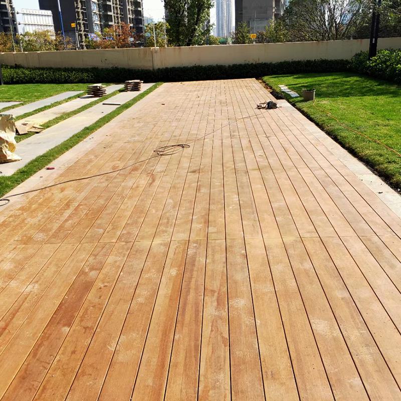 菠萝格防腐木地板户外露台庭实木板围材院园栈道林景观栏巴劳木