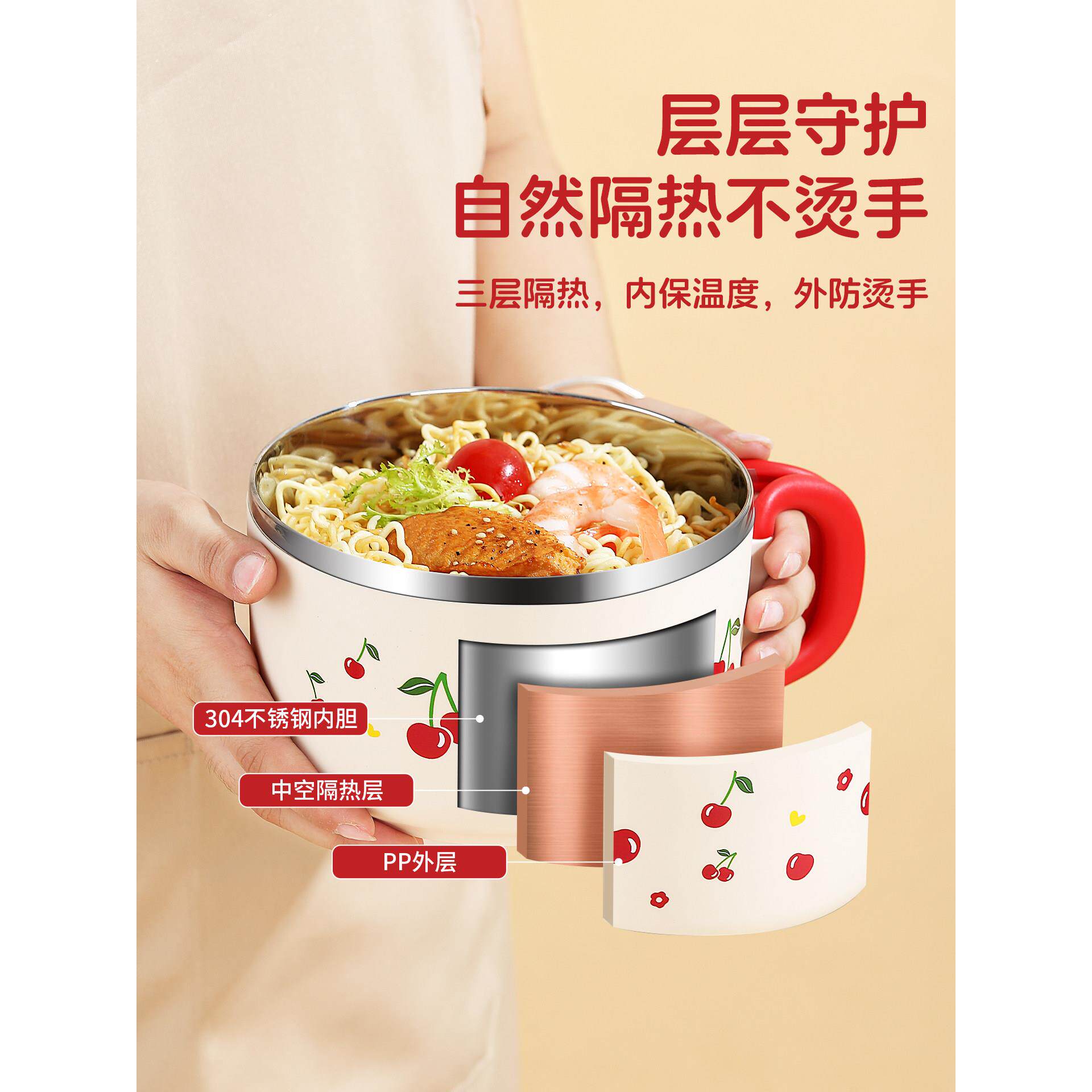饭碗食堂打饭专用食级锈不钢饭T0010盒带盖可爱学生儿饭缸童2025