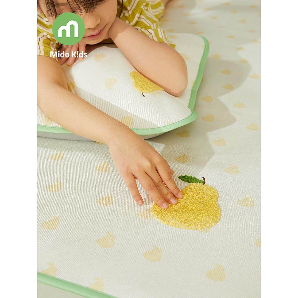 儿冰丝凉席三件套床笠款空调童软冰夏季可折叠澄凉GBE感席席子黄,床上用品,冰丝席,淘宝优惠券,粉丝福利购,淘宝优惠卷