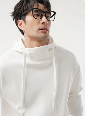 续点「轻量锁温」7A抗菌连帽卫衣高领自发热科技长袖上衣秋冬男