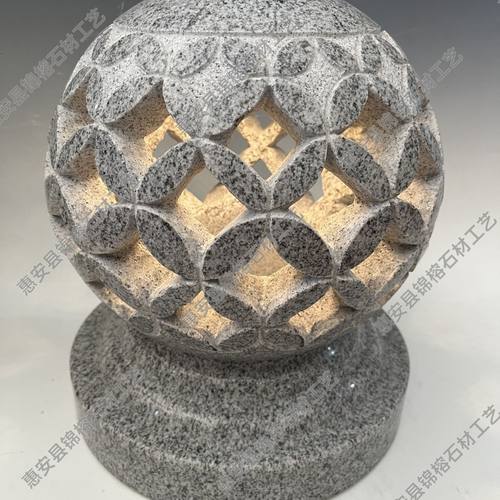 太阳能圆球莲花门柱围墙