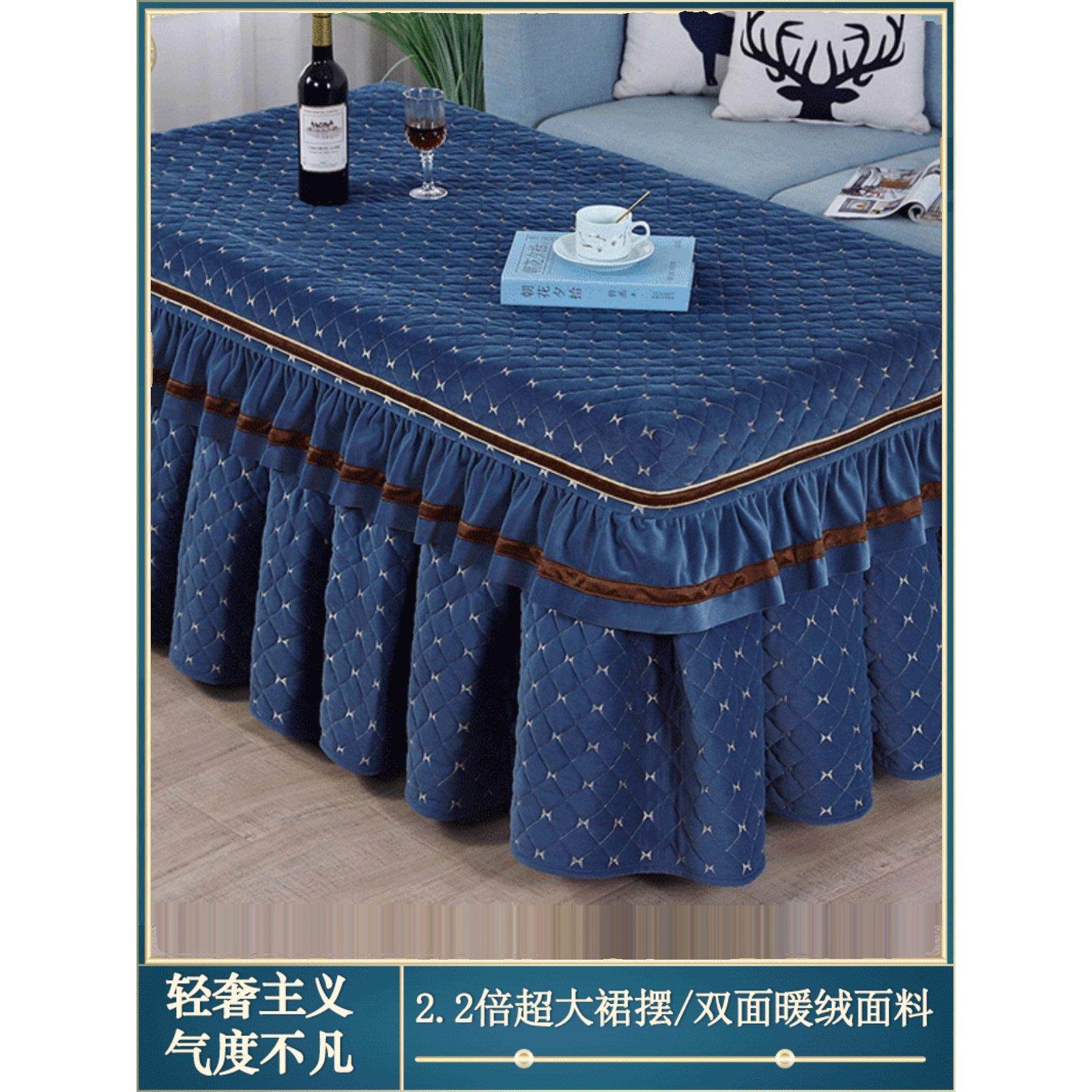 新款长方形电暖炉桌布罩加厚烤火桌子罩套茶几烤火被冬季取暖火罩