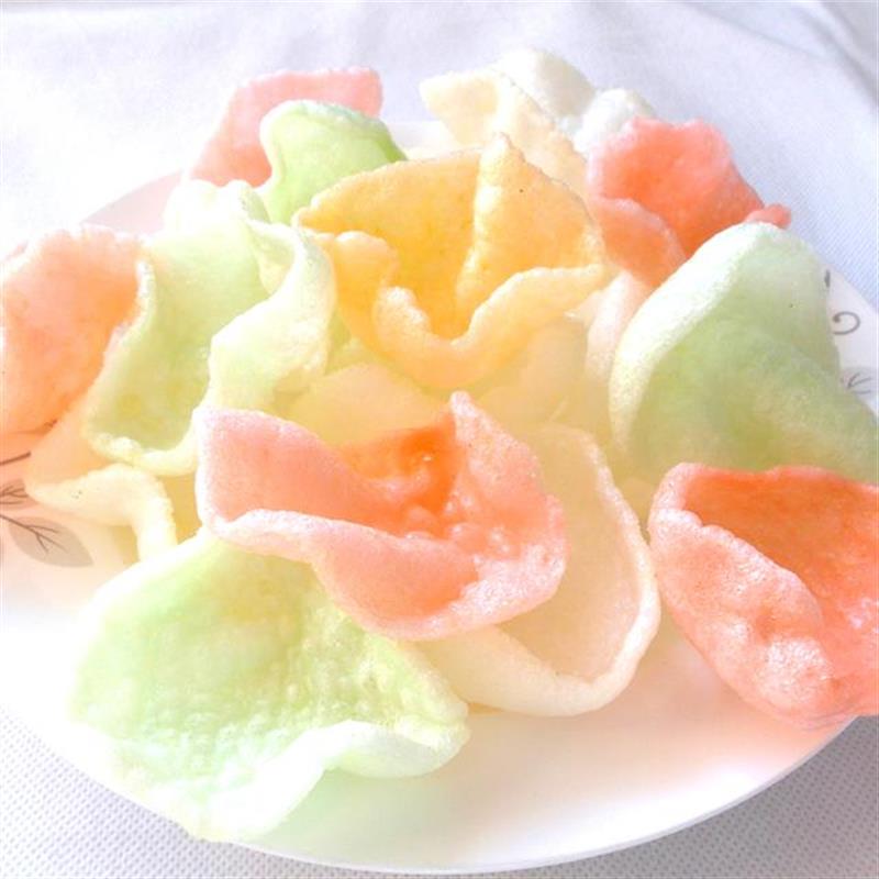 D正宗大连虾片500g油炸自己炸彩色怀旧小零食网红膨品超大包