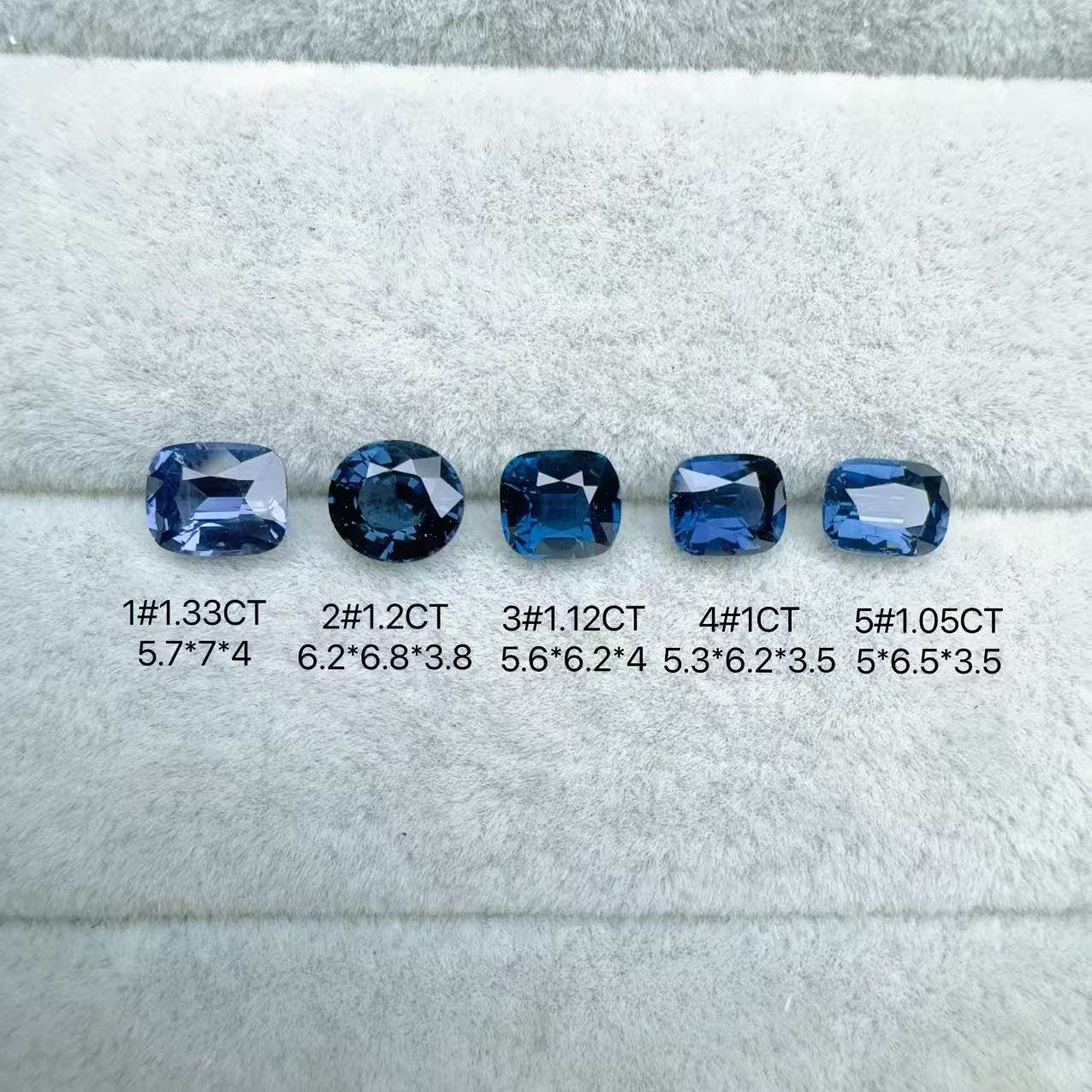 精工天然钴蓝尖晶石戒面裸石彩色宝石定尺镶嵌戒指吊坠手链锁骨链