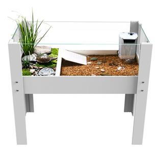 乌龟缸专用带晒台生态造景别墅家用鱼缸养巴西龟鳄龟特大号饲养箱