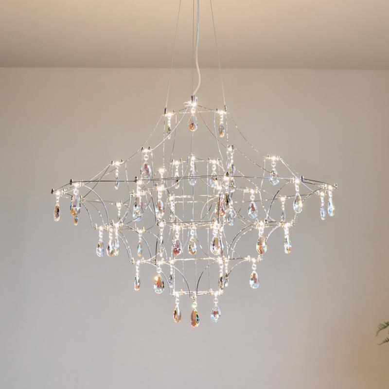 水客XD-103灯法式极简晶厅吊灯萤火虫餐厅灯现及代艺术埃水晶吊灯