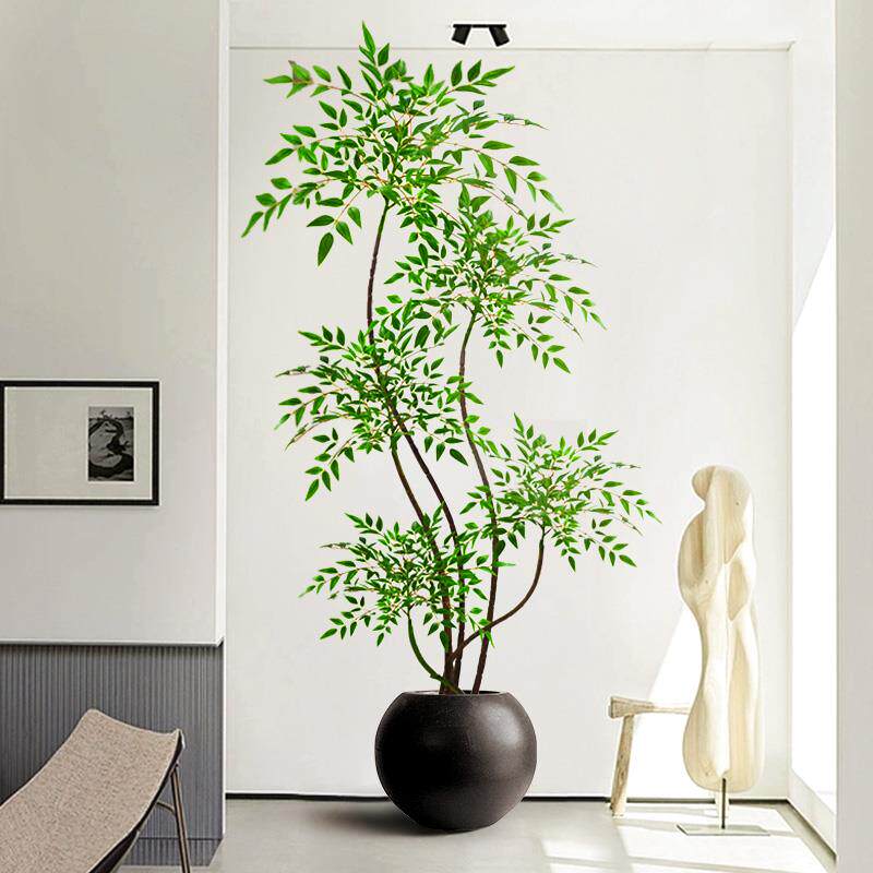 真绿NTZLT-XZ植南竹室内客厅假树假绿天植高端装植饰仿落地摆件仿