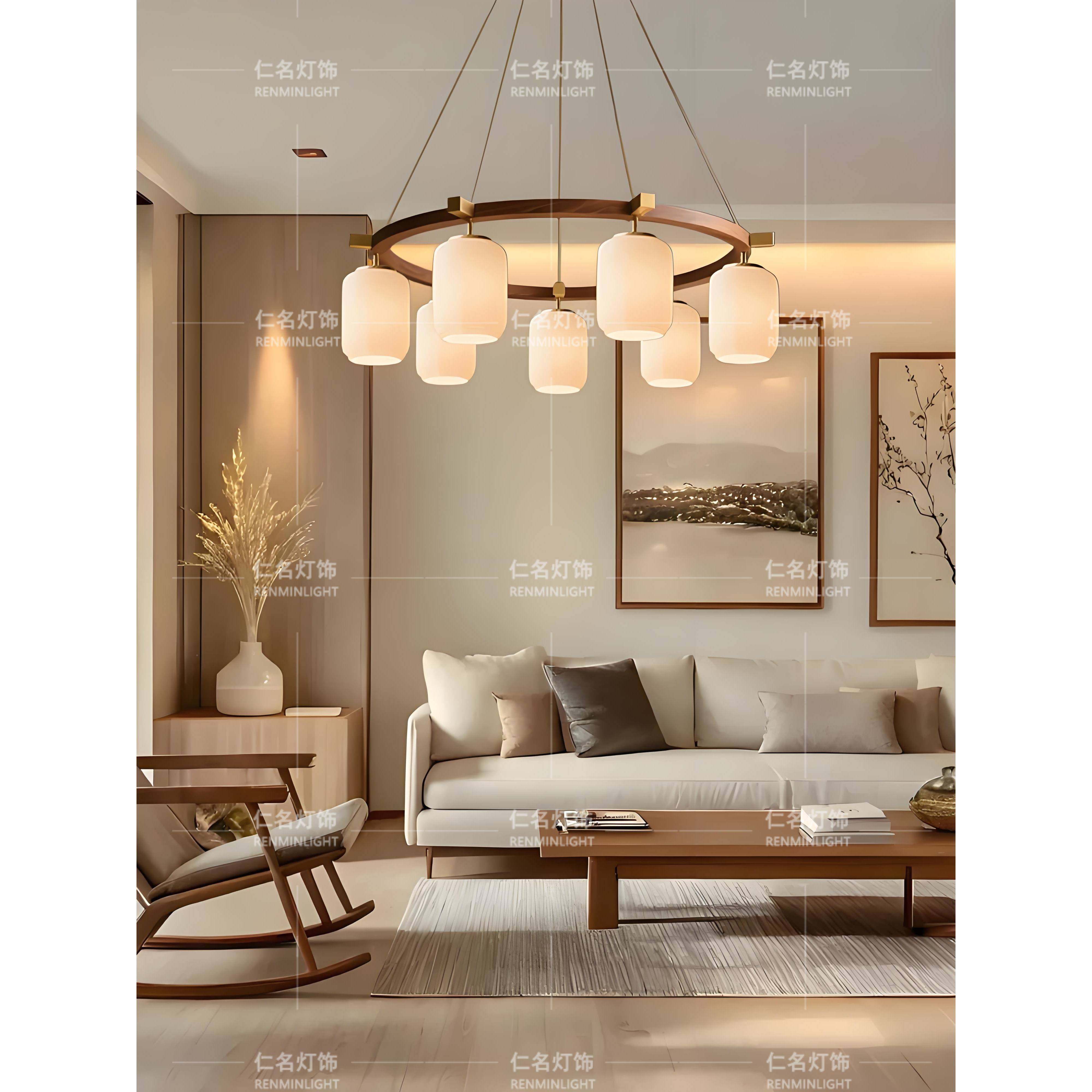 新中式客厅吊古灯宋饮式民宿式茶楼定制RM-011覆茶室新中饭店餐空