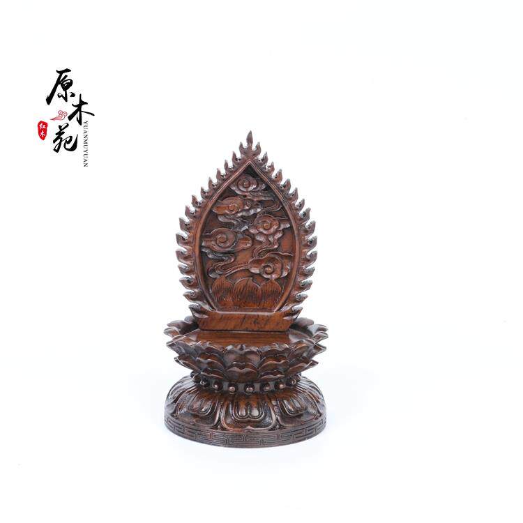 木雕像实木佛BWG底莲花座木观音弥勒佛小佛像摆件底座佛制堂佛像