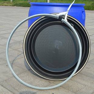 法兰桶塑料桶化工桶密封料桶1海50L涂大圆口大水桶鲜桶铁箍桶胶桶