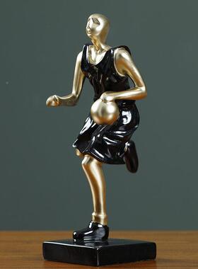 轻现代简约创意篮球摆件家居酒柜装品男孩办档CDJ1002公室奢饰高