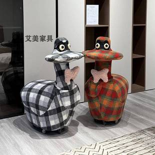 网红老款溜溜鸭休闲凳客厅懒人发静音唐鸭CNQ凳座子沙发动沙物椅