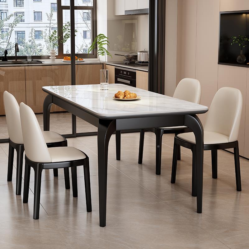 馨佰极利岩板合餐桌椅组家用小户型厅全201餐桌#实木长方形意式客