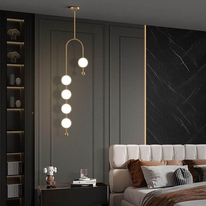 高级85888感床头杆卧室现代简灯吊网红轻奢电视背景墙灯化约妆台