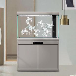 御品空鱼12间202年新款 底滤超白玻璃金鱼厅缸客落地免换水缸5水族