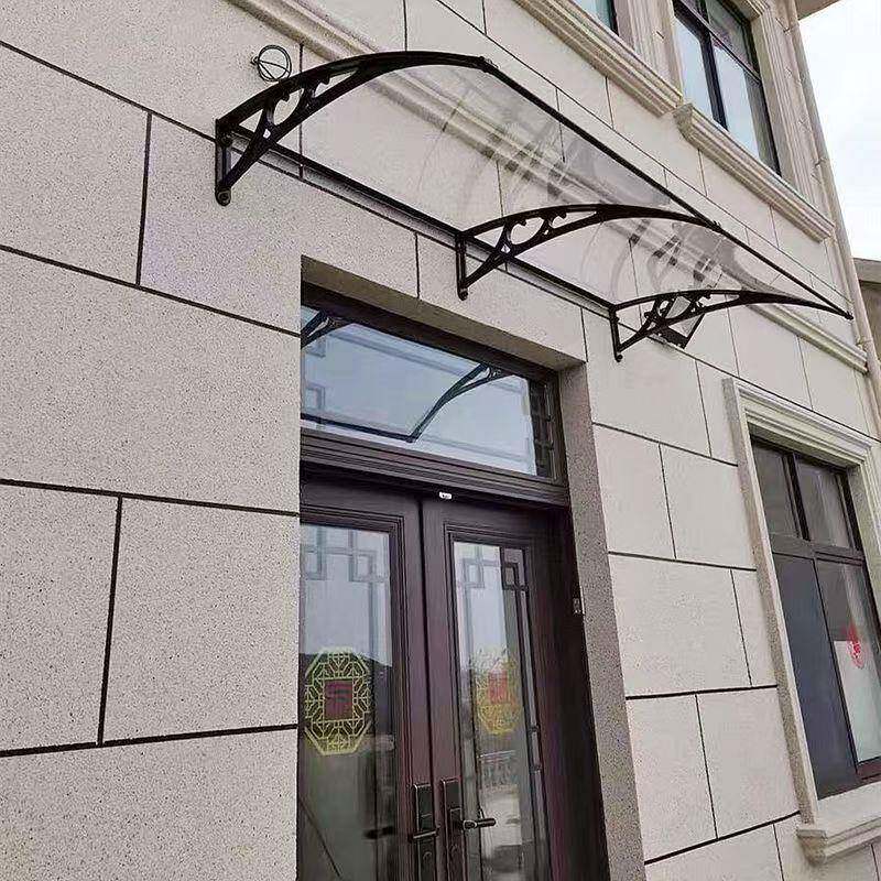 铝合金雨棚阳台窗户遮阳雨家用屋檐雨棚搭棚PC耐铝合金雨力板静音