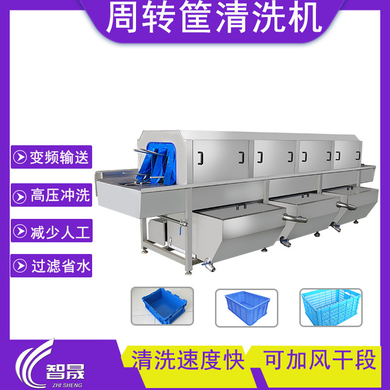 洗筐机高压水喷淋清洗机 蒸汽加热框子清洗机 蔬菜水果筐子洗箱机