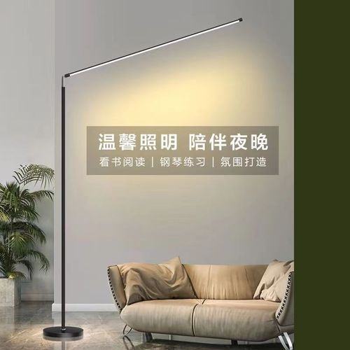 LED超亮落地灯客厅卧室床头立式C落地台灯学习专用护眼氛围灯钢琴