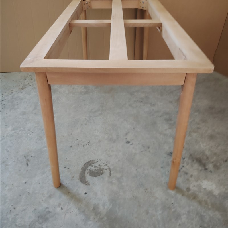 实木桌架餐桌架电脑桌架榉木书桌架安装便捷实榉木框架北欧圆形腿