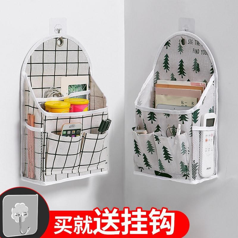 门后挂钩收纳置物袋高级布艺挂袋墙上挂式多N功能家用学生宿舍挂图片
