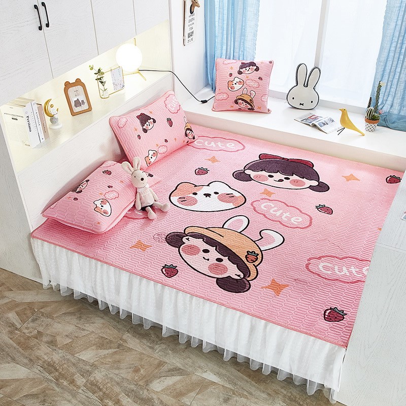 南通床盖2024新款四季通用卡通儿童男孩K房专用床笠定制榻榻米床
