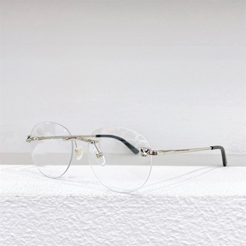 金属无框平光f眼镜架男女通用CT0028O光学镜可配近视片豹子头金银