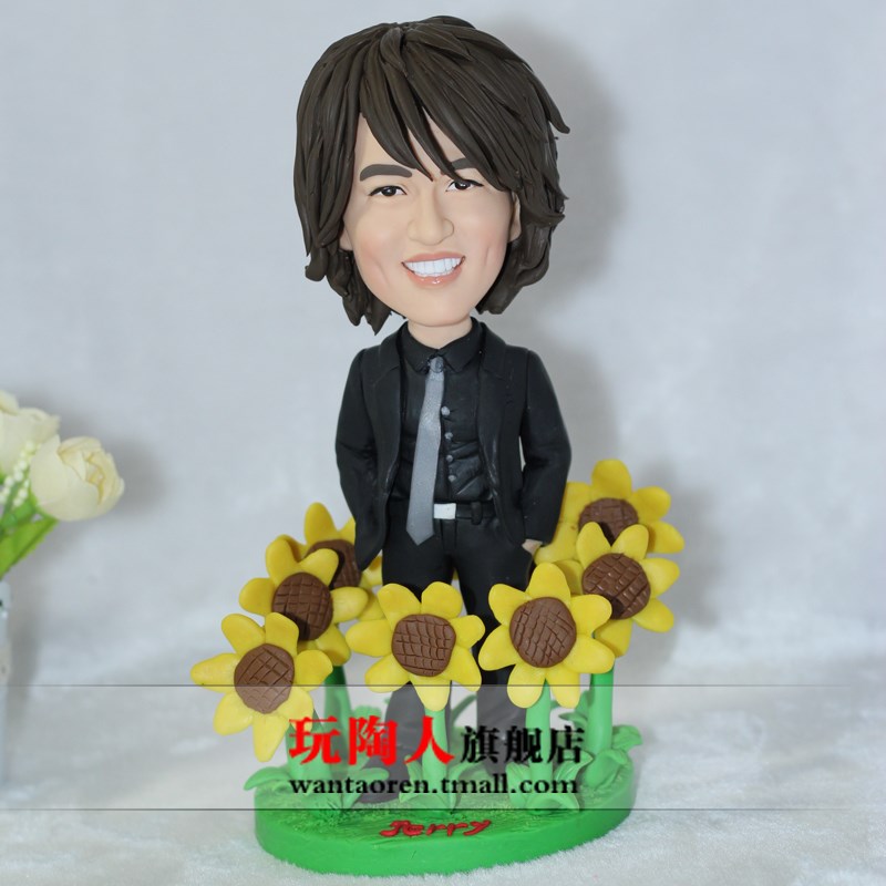 泥塑泥人真人定制 粘土捏人像diy玩偶软陶人偶公仔W订做惊喜礼物