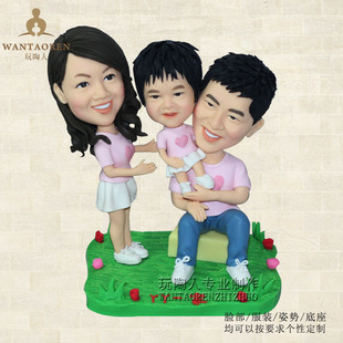 生日礼物真人h公仔软陶人偶创意送父母送给老公的惊喜生日礼物