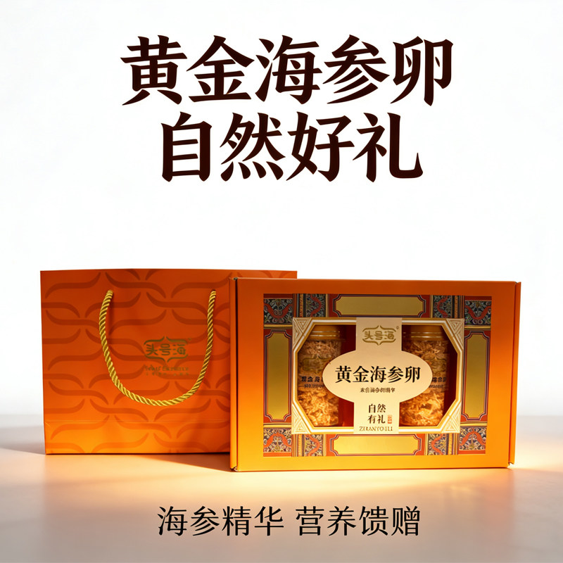 头号海 黄金海参卵礼盒48g（24g*2瓶）药食同源多维滋补易吸收