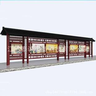 智能候车亭公交站台创意公交站台滚动换画候车亭电子站牌15年厂家