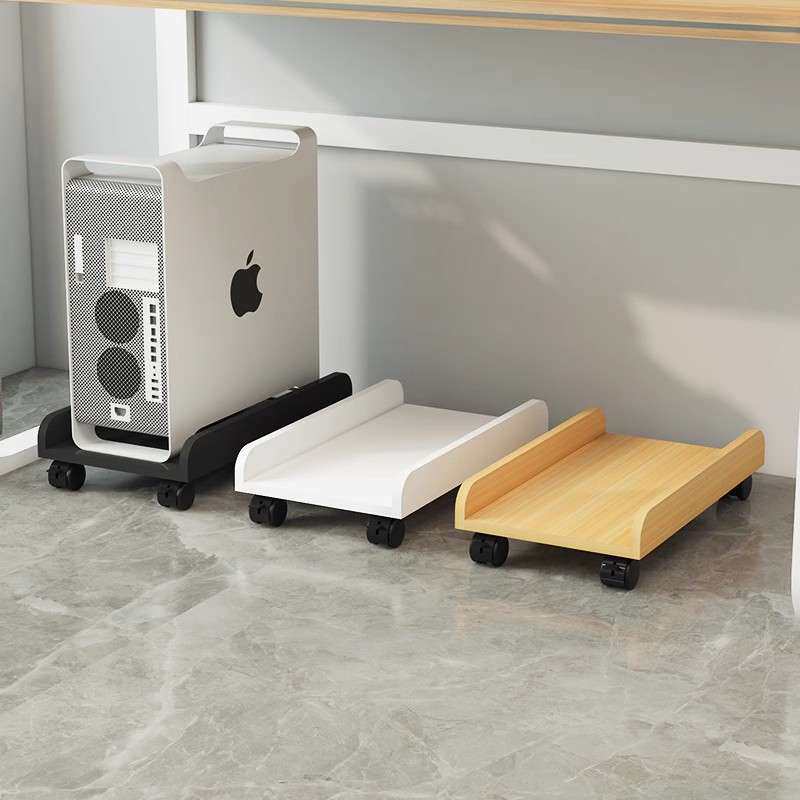 台式电脑主机托架桌下移动滑轮放机箱底座收纳置物架支架大号托盘