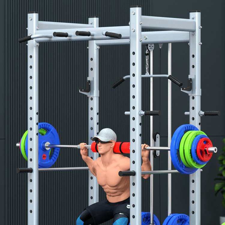 家用龙门架健身器材高拉划船综合力量训练器多功能一体卧推深蹲架