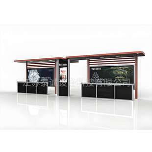 不锈钢智能候车亭乡镇现代公交车站台大型仿古候车亭电子站牌厂家