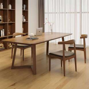北欧全实木客厅大长书桌家用长方形桌子简约长条桌双人书桌学习桌