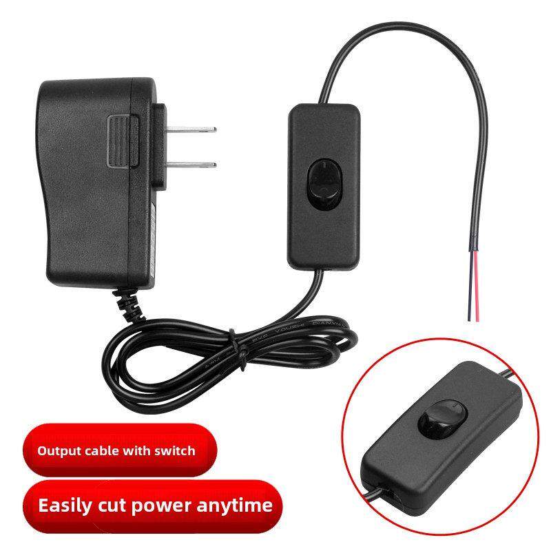 尾去皮上锡裸线3V5V6V7.5V9V1A12V15V24V1A2A3A电源适配器供电2米