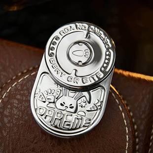 暴躁兔MIX推牌律动不锈钢机械棘轮EDC解压玩具潮玩指尖陀螺乐派版