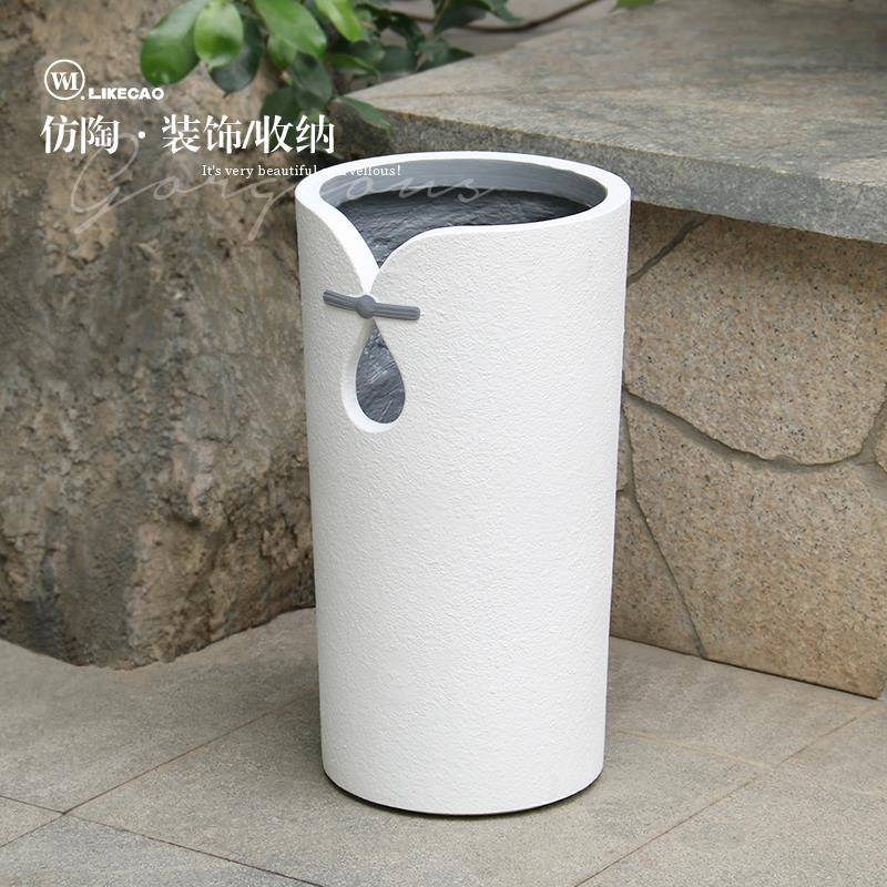 北欧风创意雨伞收纳桶大容量陶瓷户外防水酒店大堂商用家用雨伞架