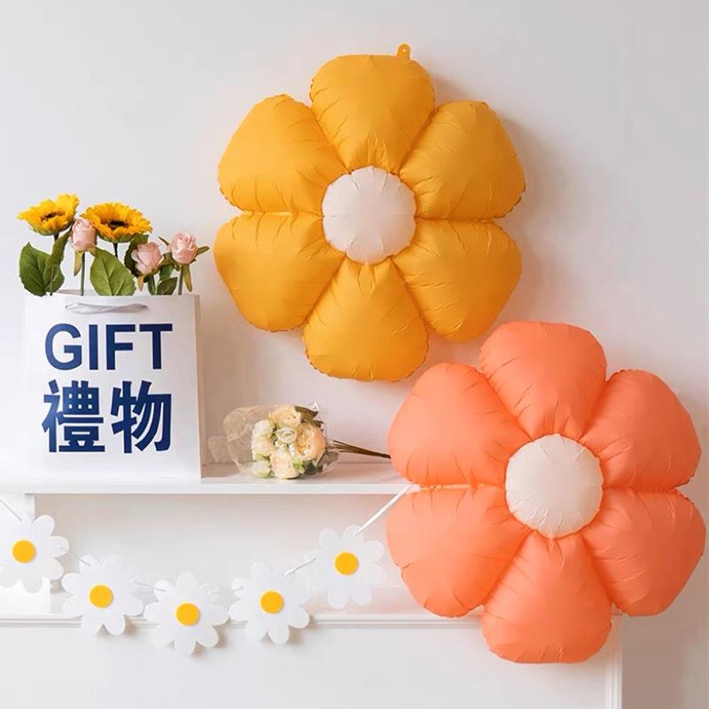 太阳花朵气球生日结婚开业拱门布置店铺庆典雏菊四叶草铝膜装饰
