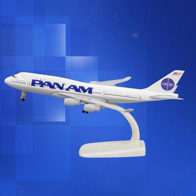 仿真合金飞机模型波音B747-400泛美航空客机礼品摆件带起落架航模