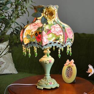 欧式台灯卧室床头灯复古典法式田园公主少女心ins浪漫温馨奢华