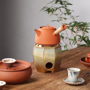 烧水煮茶电陶木炭两用粗陶窑变多功能明火炉防水静音茶炉家用小型