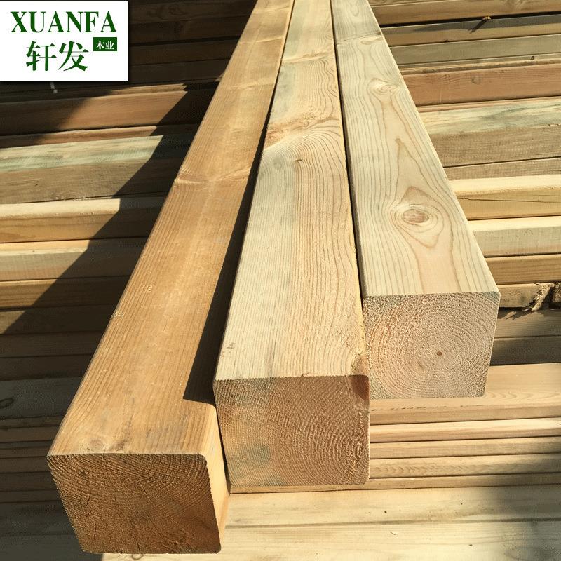 樟子松防腐木地板户外立柱横梁柱子木方木板材木龙骨