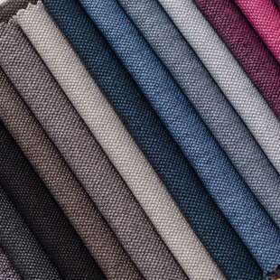 阳离子五彩麻纯色加厚沙发布料全涤仿麻布沙发套棉麻布料布匹整批