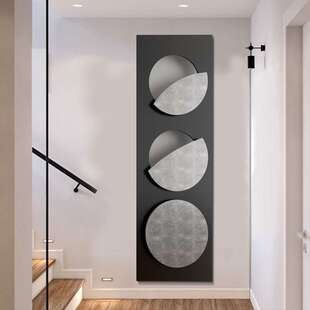 玄关入户过道实物装置画简约现代客厅沙发背景墙壁画酒店大堂挂画