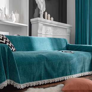 加厚北欧纯色简约雪尼尔沙发盖布沙发巾四季通用沙发套防滑沙发垫