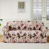 Stretchable with Soft 1pc Sofa Cover Floral Design柔软沙发套